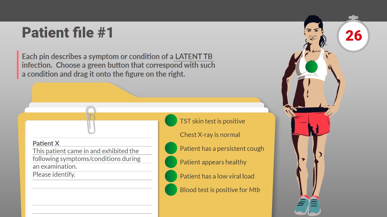 gamified interaction of building a wall against a pathogen